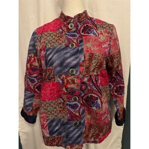 Breckinridge Women's Patchwork Quilted Jacket Multicolor Size L Petites